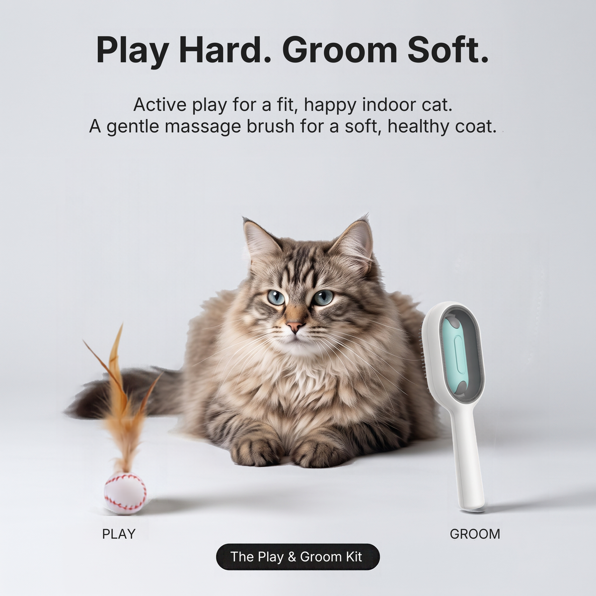 The Ultimate Cat Care Duo: Play & Groom Kit