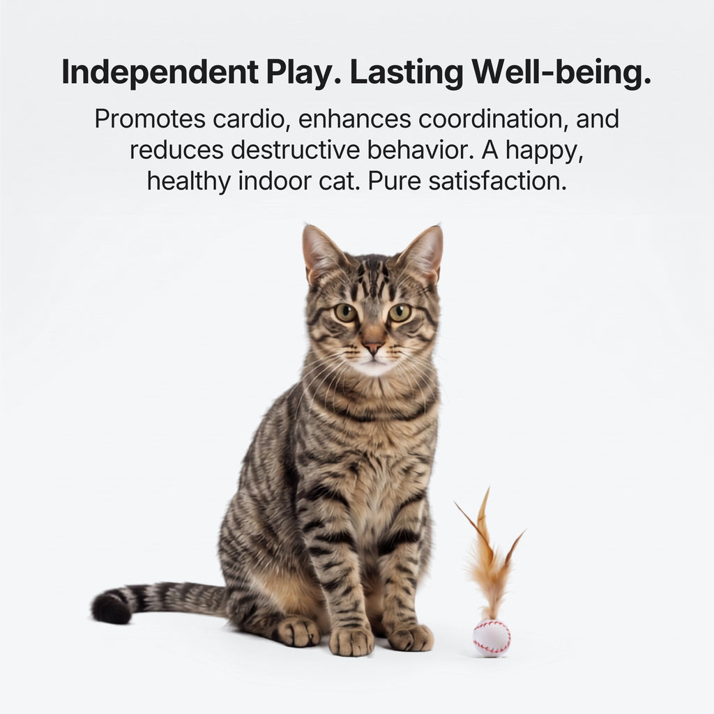 WobbleStrike™ Feather Teaser (2-Pack)  - Kinetic Hunting Toy for Indoor Cats