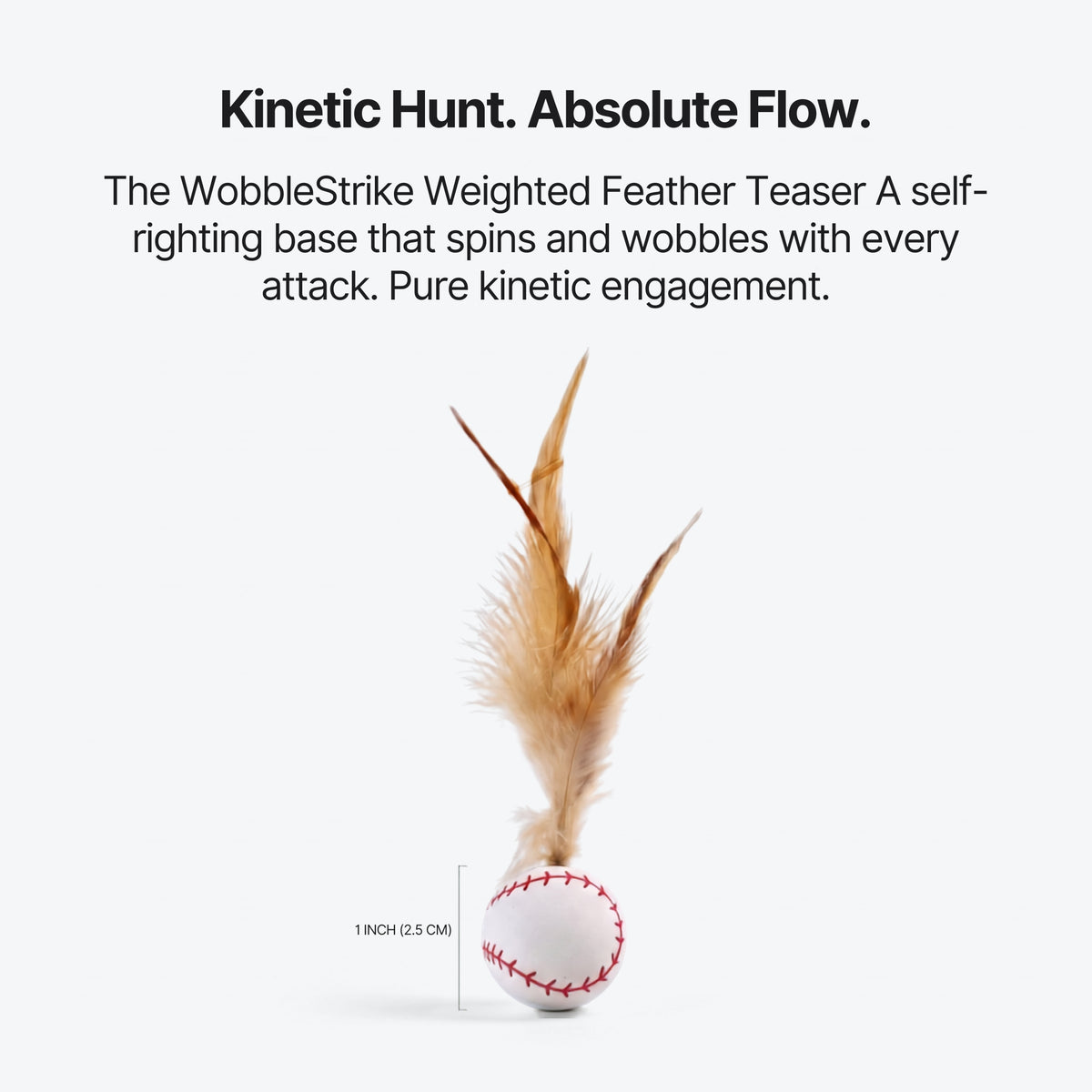 WobbleStrike™ Feather Teaser (2-Pack)  - Kinetic Hunting Toy for Indoor Cats